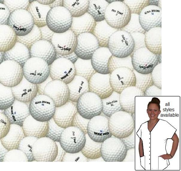 golf sports print scrubs cotton