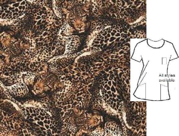 120755RK - Wild Side Leopard Animal Print Scrubs