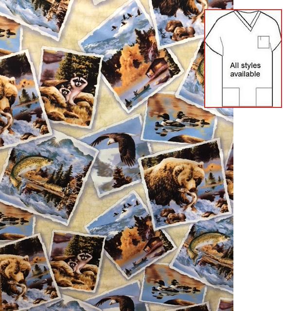AM1695 - Timber Ridge animal print scrubs