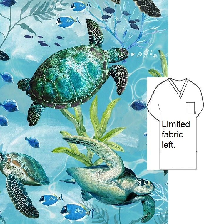 sea turtles animal scrub tops