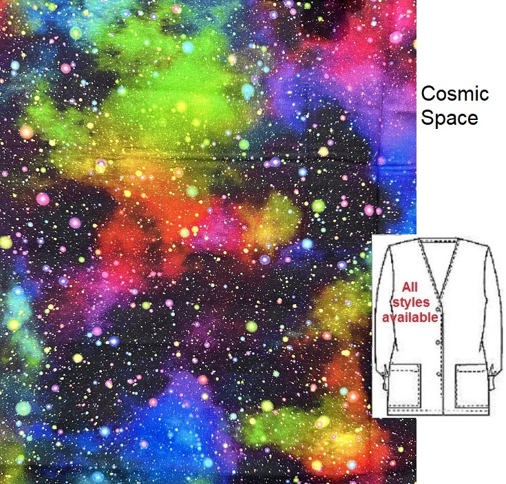 cosmic space scrub tops