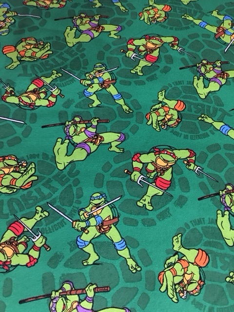 Ninja Turtle Power Cartoon Character Scrubs