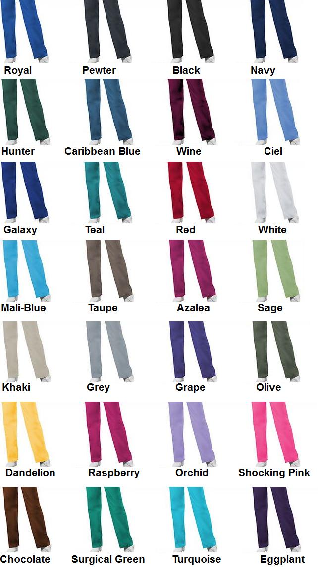 Cherokee Uniforms Color Chart