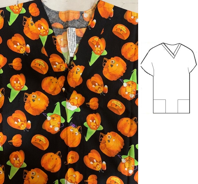 RM2814S - Happy Jacks Halloween Scrub Top