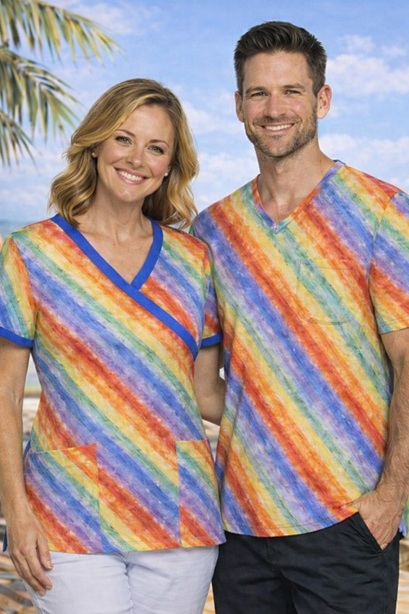 NU41726 - RAINBOW REVIVAL custom made scrubs