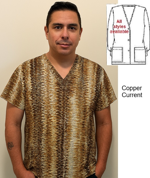 copper current scrub top