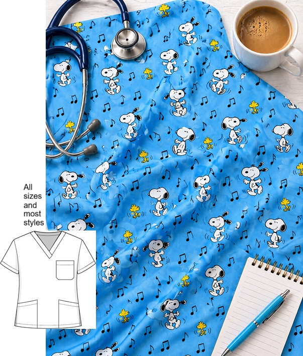 CART42826 - SNOOPY BOOGIE scrub top