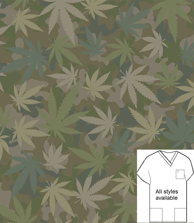 marijuana cannabis scrub tops