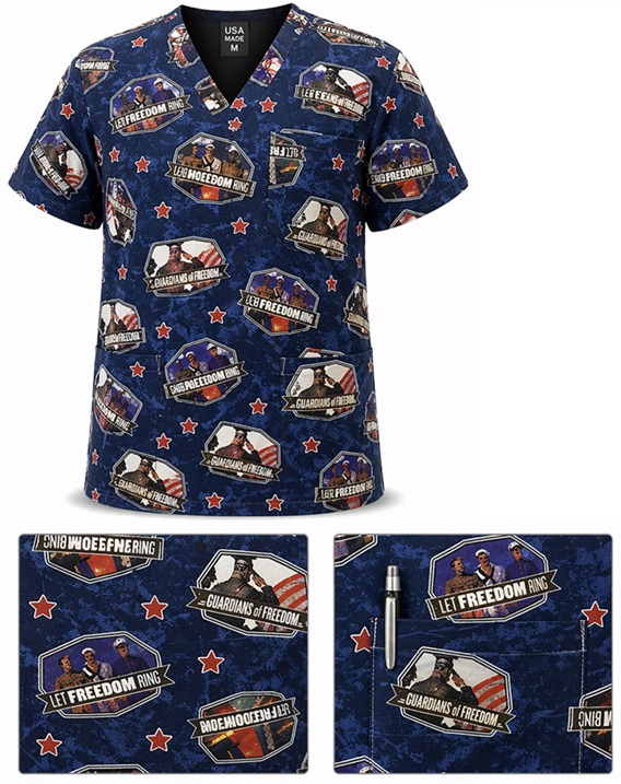 Freedom Toss Patriotic scrubs