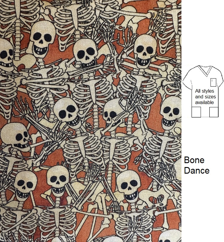Bone Dance scrub tops