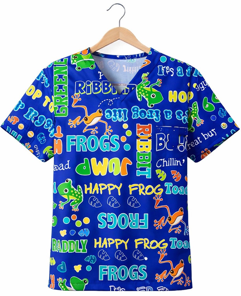 AA21026 - Happy Frog fun nursing cotton scrub top
