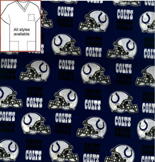 colts nfl sports print scrubs