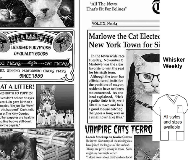 VET820 - Whisker Weekly vet tech scrubs
