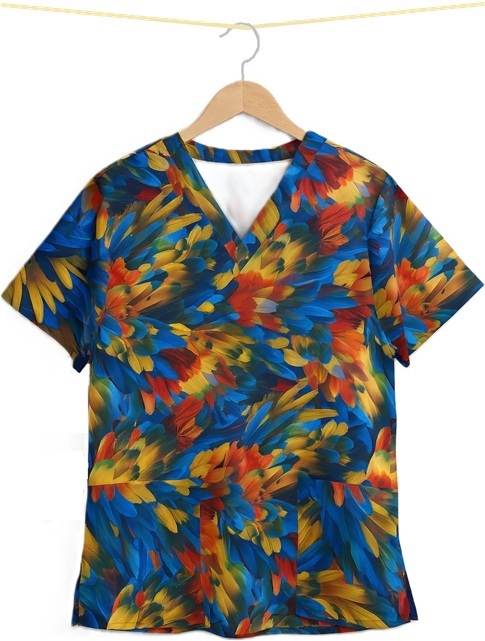 AP11126LIMITED - Parrot Plumage scrub tops