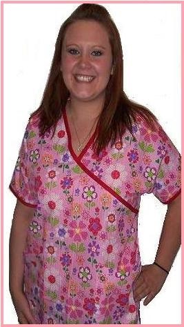 10157RMS - Tutti-Fruttie Cross-over Womens scrub tops