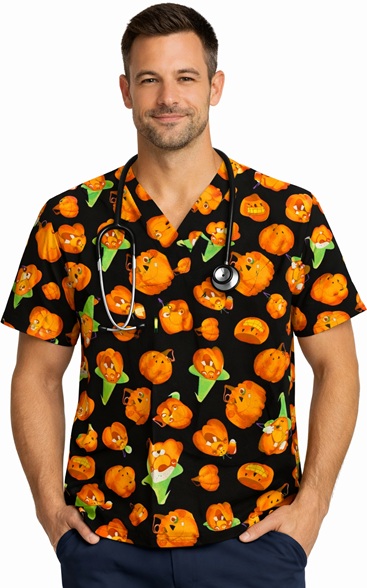 happy jacks halloween print scrub tops
