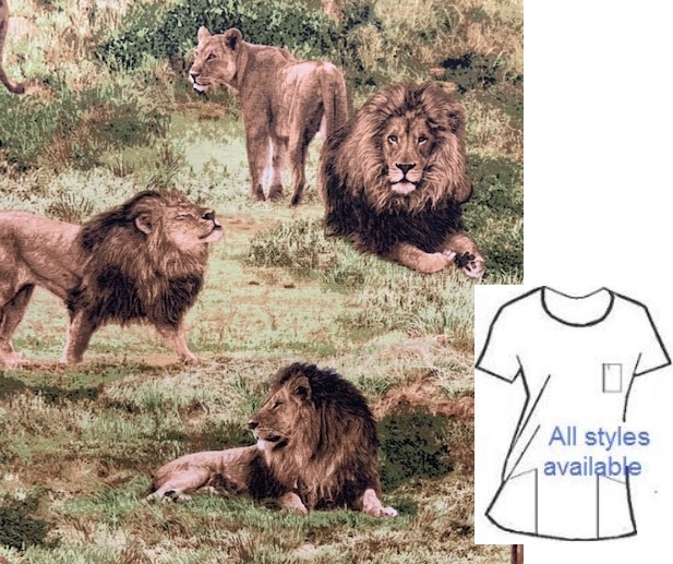 AAW71951716A - Lion Around animal print scrubs