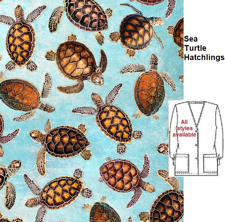 sea turtle hatchlings scrub tops