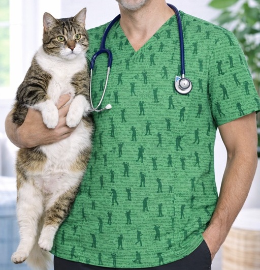 SPO5 - TEE TIME GOLF print scrub tops