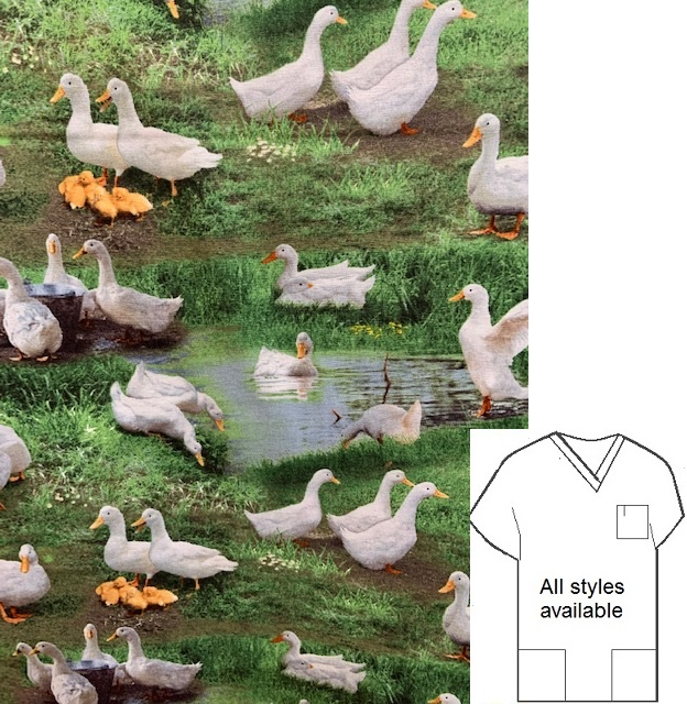 f6822A - Just Ducks animal print scrubs