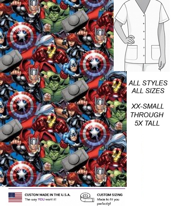 MARVEL Avengers Scrub Tops
