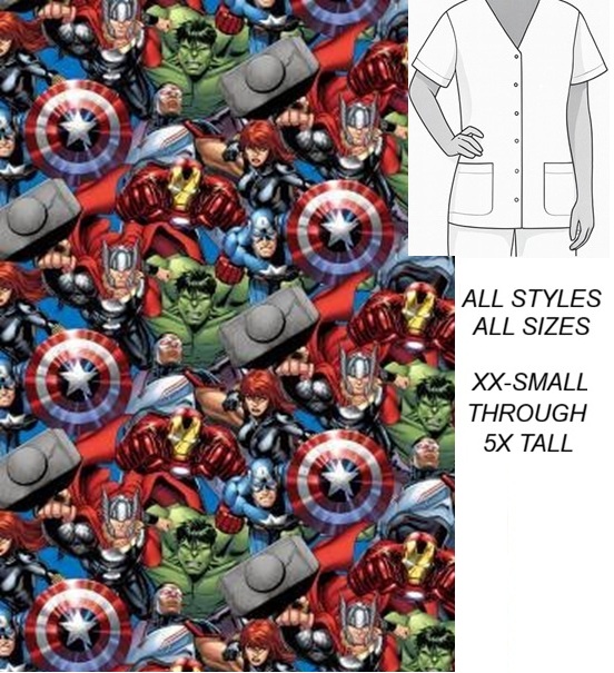 CART81826 - MARVEL AVENGERS Scrub Top
