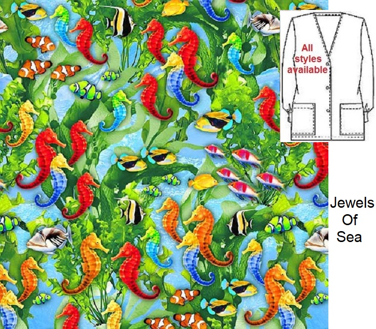 jewels of sea scrub tops