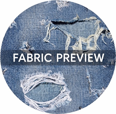 U4926 - DENIM LOOK unique print scrub top