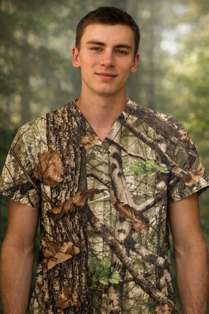 True Timber Polyester print scrub top