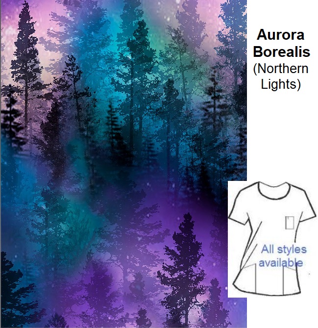 U72523 - Aurora Borealis scrub tops