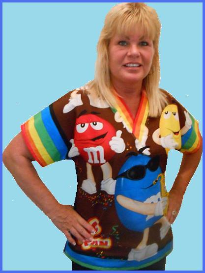 m&m celebration cartoon scrubs