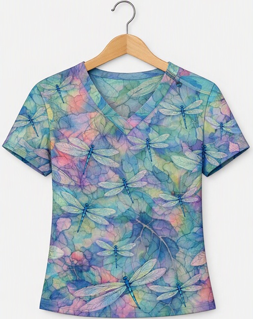 WU92826 - Dragonfly Illusion scrub top