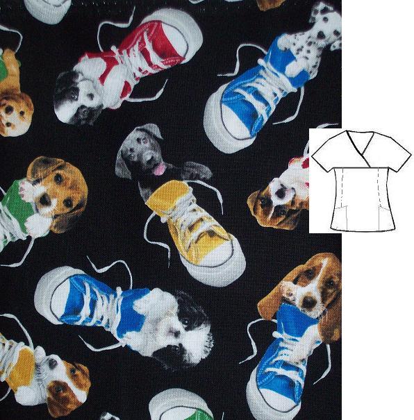 high top puppies fit4u veterinary print scrubs