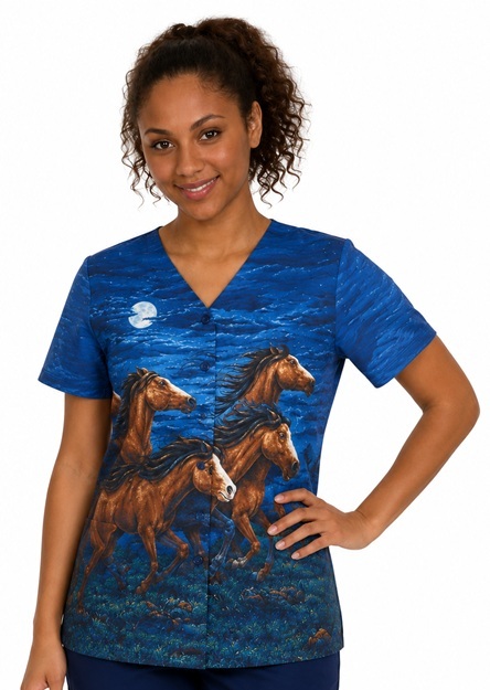 RM2520SMALL - THUNDER RIDGE animal print scrubs