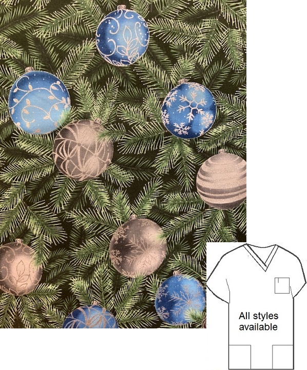 H74192A - Christmas Memories holiday print scrubs