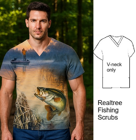 M324LIMITED - RealTree Fishing scrub tops
