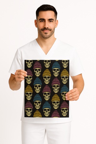 B12726 - Rebel Bones Medic scrub tops