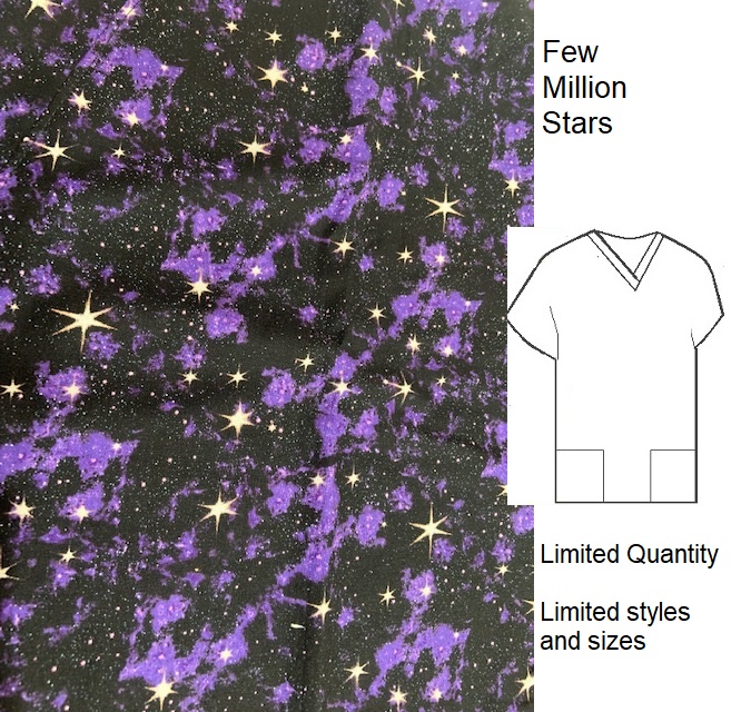 few million stars scrub tops