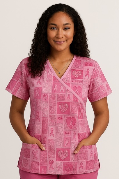awareness unique print scrubs