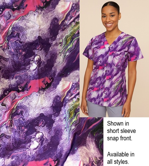 WU11426 - Agate Flow custom made scrub tops