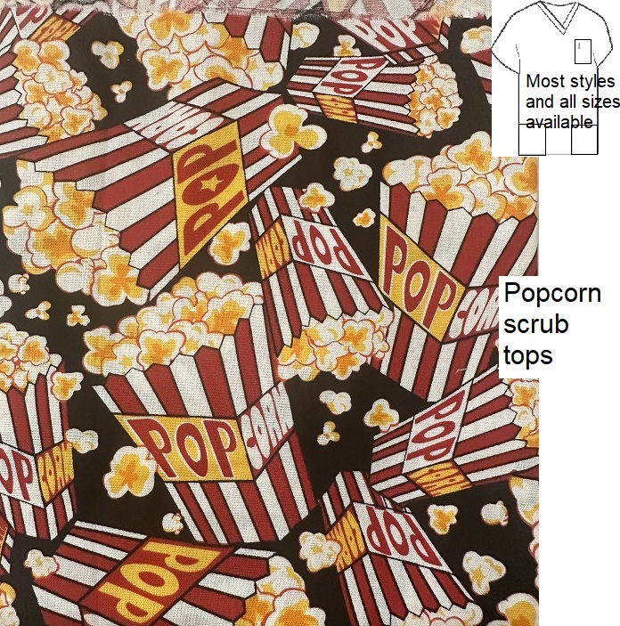popcorn scrub tops