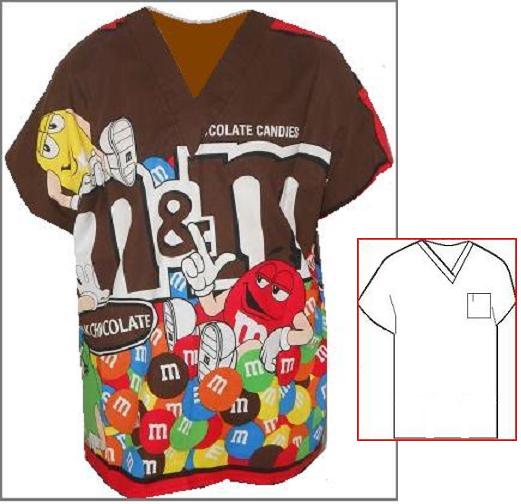 RM752221S - M&M Big Print Scrubs