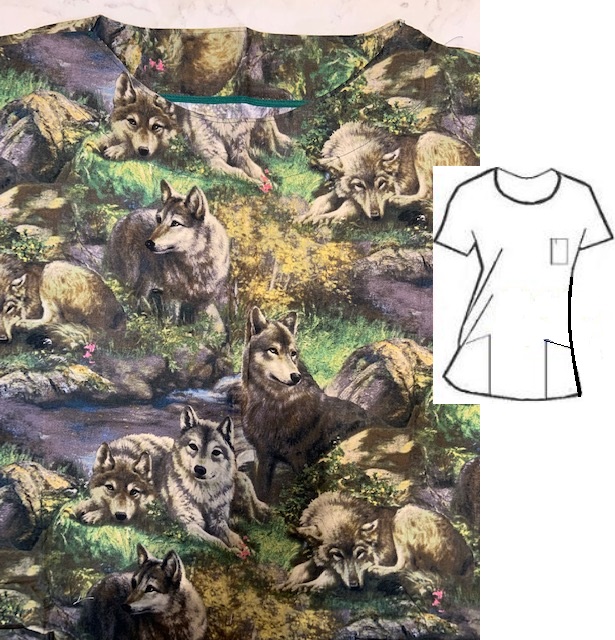 RM111519S - Lazy Summer animal print scrubs