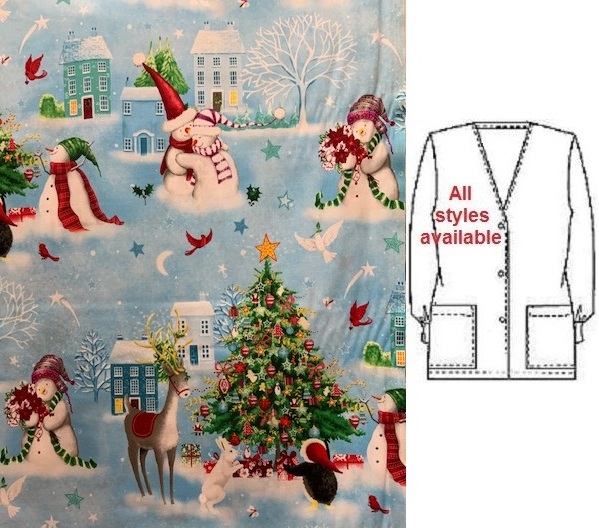 Christmas Village Magic holiday scrubs