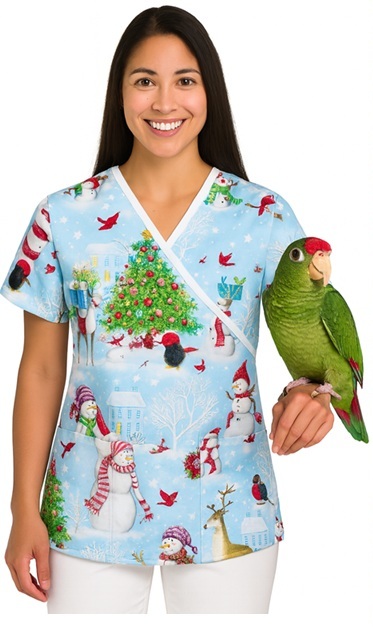 HOL2526 - Christmas Village Magic holiday scrub tops