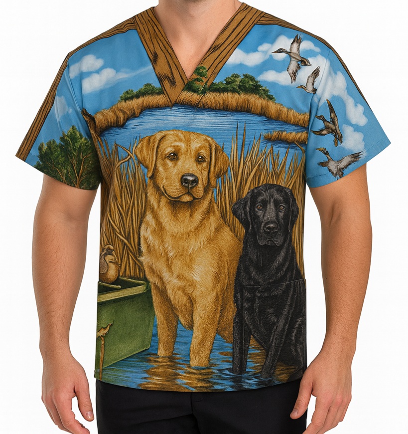 RM2926RM - Loyal Labs At Sunrise v-neck scrub top