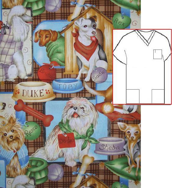 Adoption  veterinary print scrubs