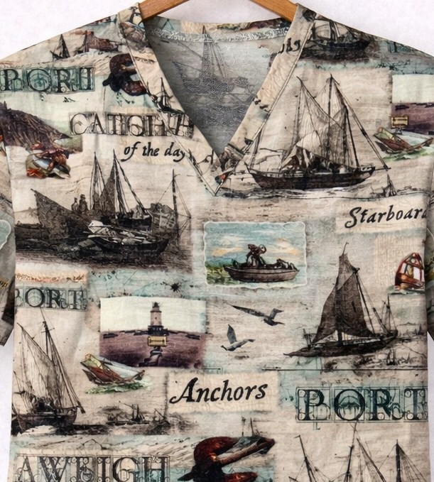 T31826 - CATCH OF THE DAY scrub tops