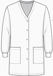 Unisex cardigan lab jacket illustration