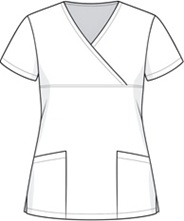 Women's crossover scrub top illustration